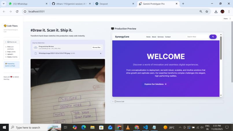 Sketch to Code – screenshot 2