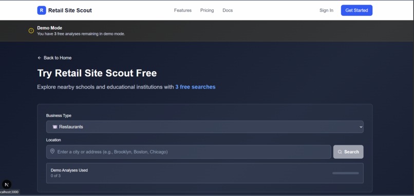 Retail site – screenshot 2