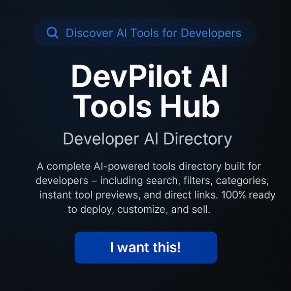 DevPilot AI Tools Hub – screenshot 1