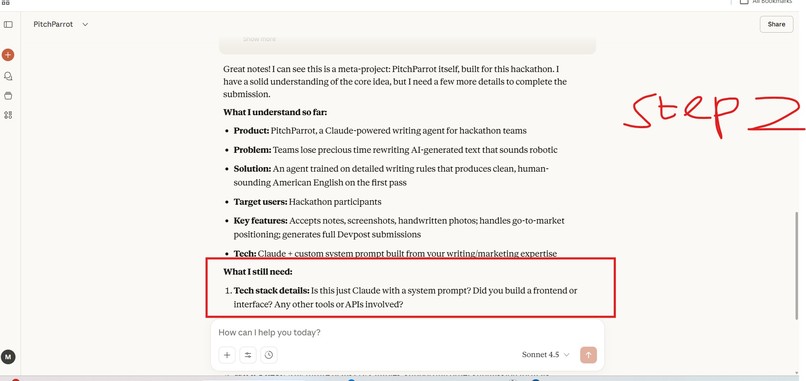 PitchParrot- Your AI agent for hackathon submissions – screenshot 3