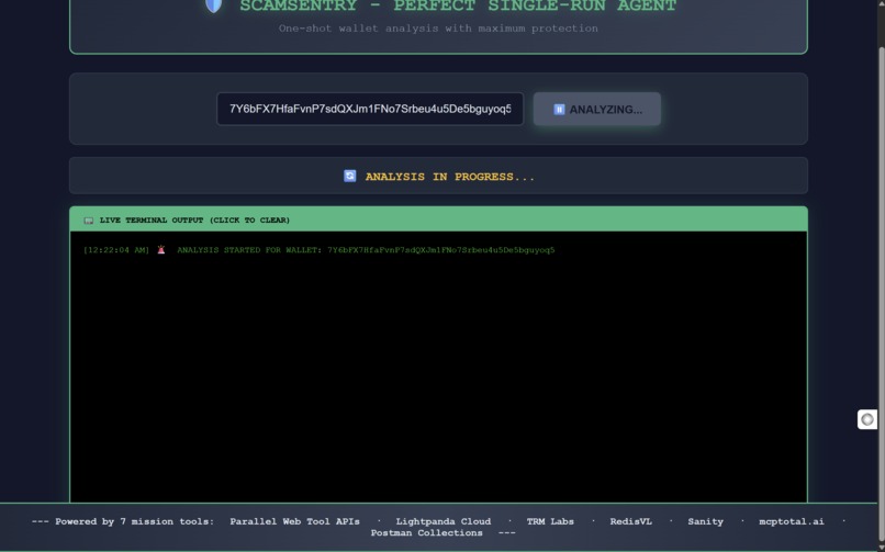 ScamSentry – Autonomous Web3 Guardian – screenshot 1