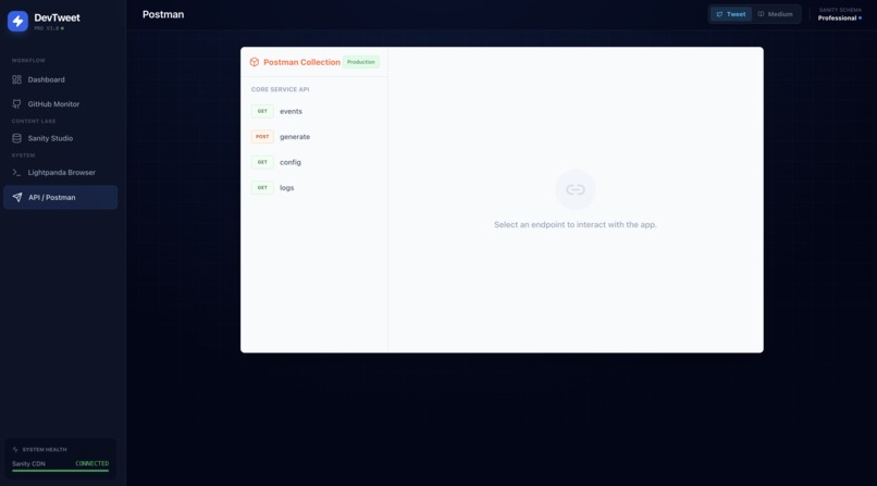 DevTweet – screenshot 1