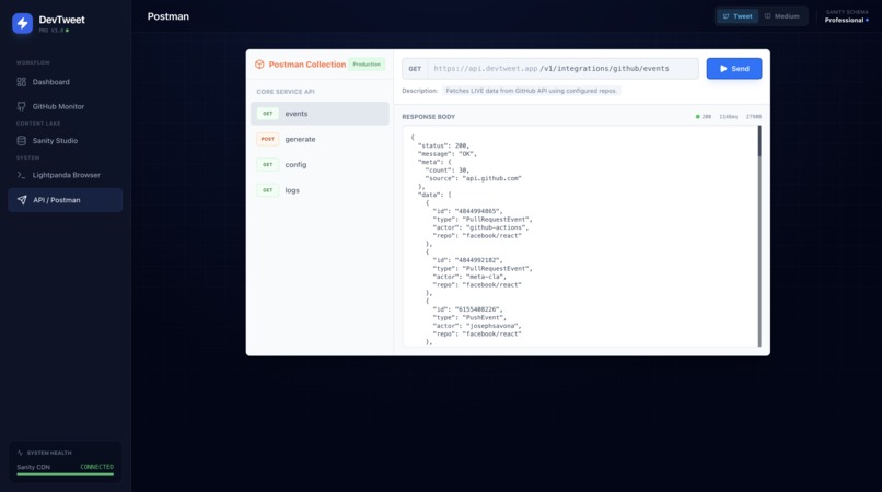 DevTweet – screenshot 5