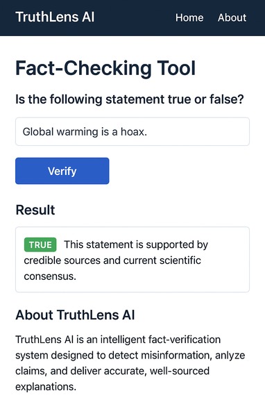 Truth lens AI – screenshot 1