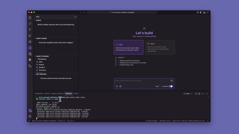 Kiro Laravel Skeleton – screenshot 2