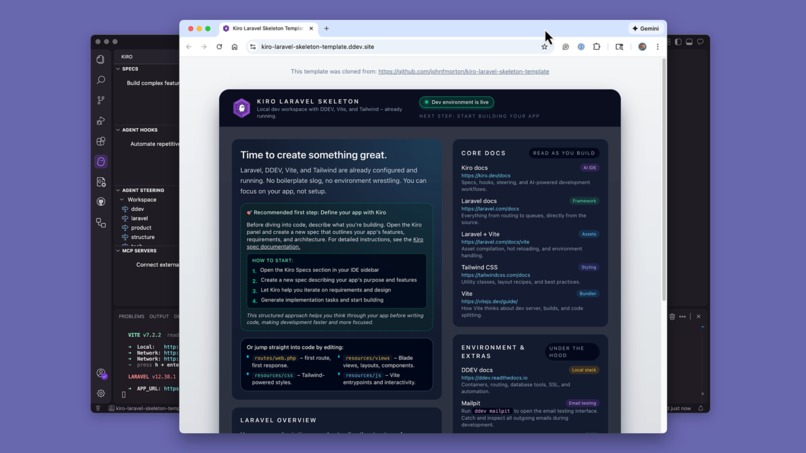 Kiro Laravel Skeleton – screenshot 3