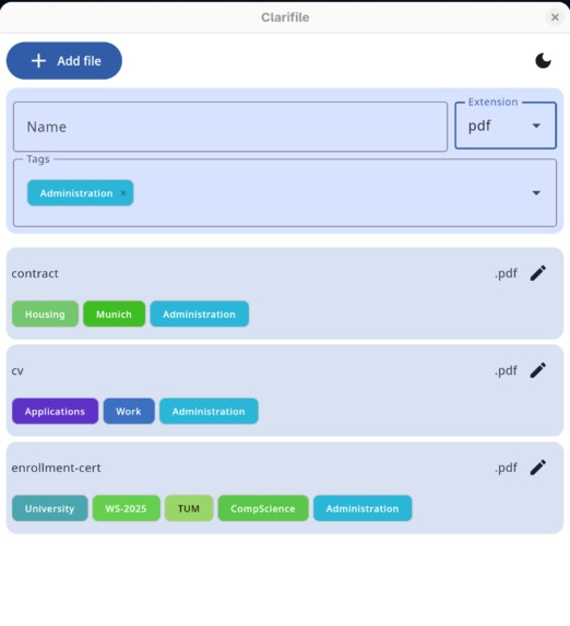 Clarifile – screenshot 1