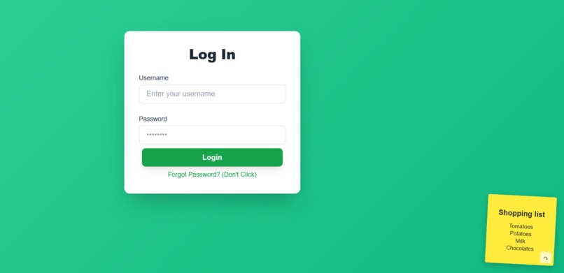 Worst Login Page – screenshot 1