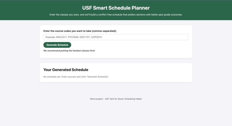 USF Smart Schedule Planner – screenshot 1