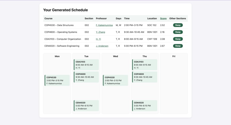 USF Smart Schedule Planner – screenshot 2