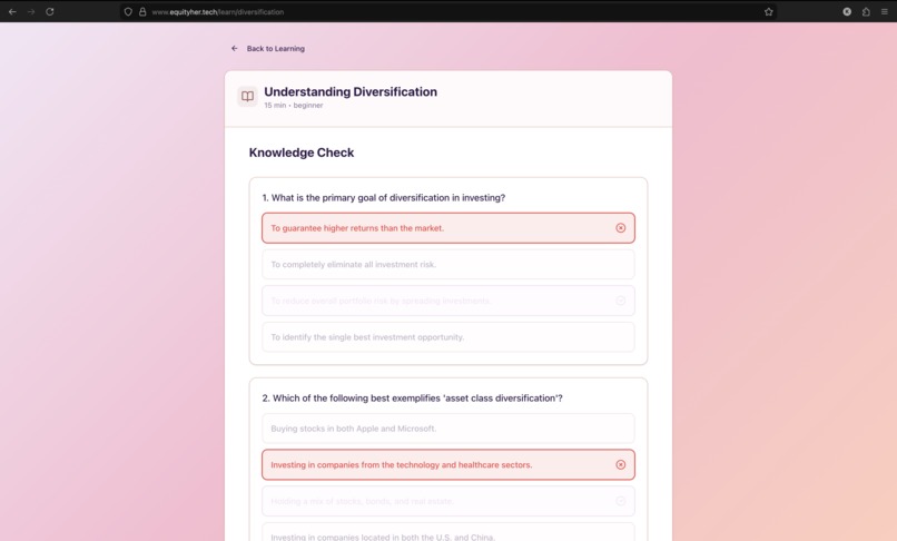EquityHer – screenshot 2