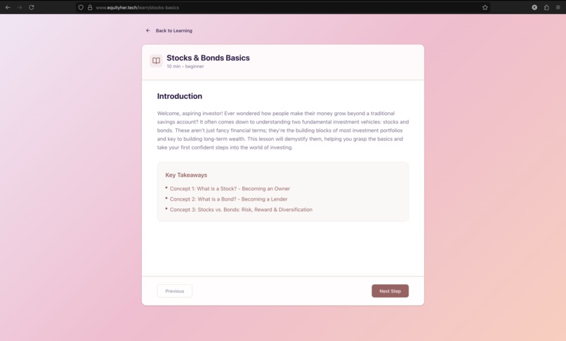 EquityHer – screenshot 4