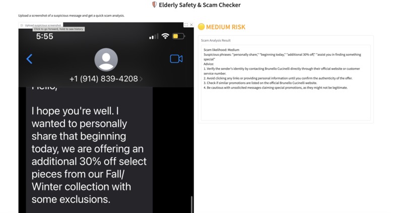 Elderly SNS Scam Checker – screenshot 1