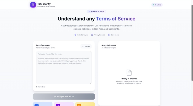 TOS Clarity – screenshot 1