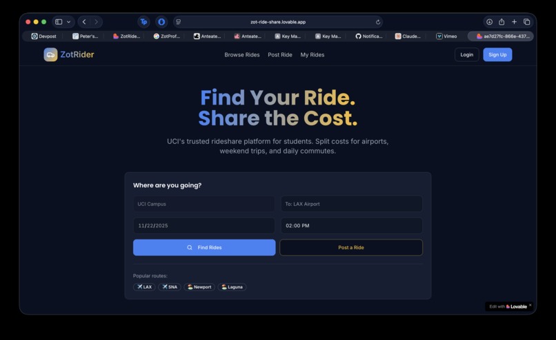 ZotRider – screenshot 1