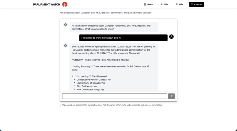 Parliament Watch  – screenshot 5