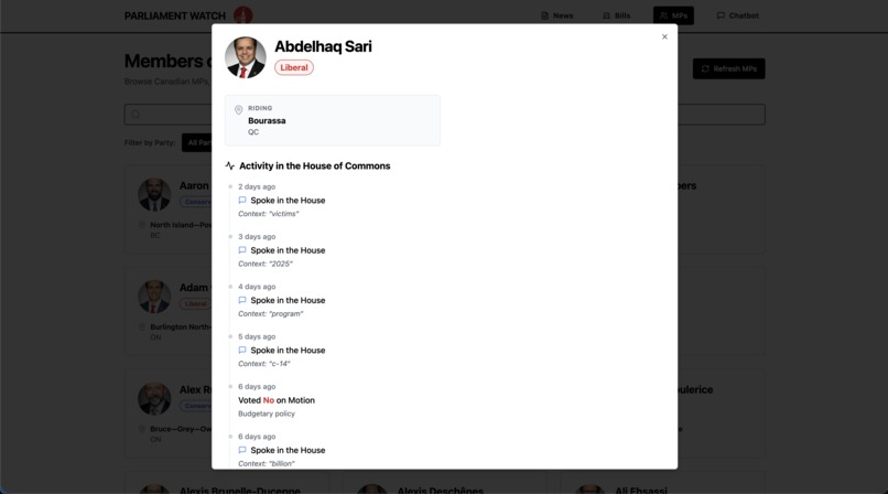 Parliament Watch  – screenshot 6
