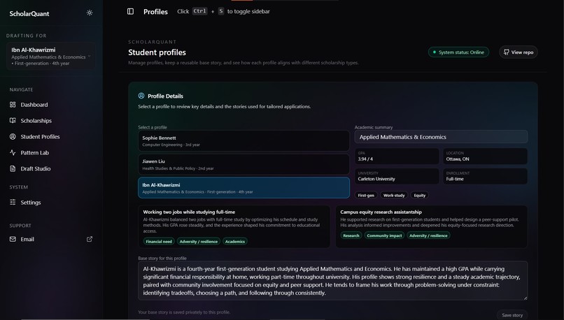 ScholarQuant – screenshot 5