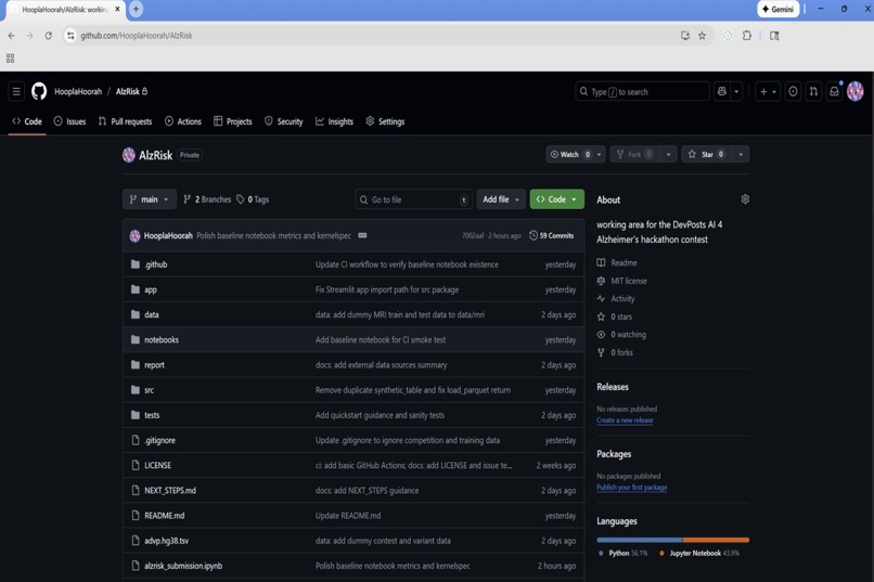 AlzRisk – screenshot 1