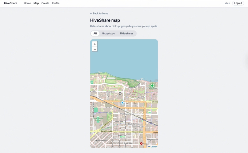 HiveShare – screenshot 2