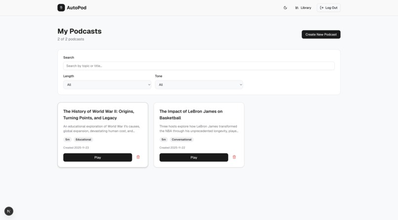 AutoPod – screenshot 2