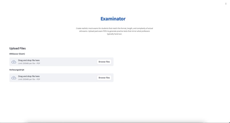 Examinator – screenshot 1