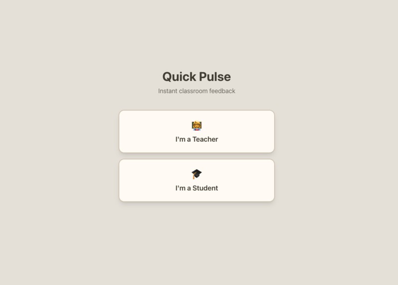 Quick Pulse: Live Classroom Feedback – screenshot 1