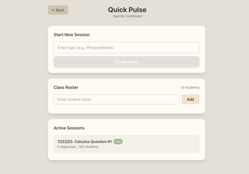 Quick Pulse: Live Classroom Feedback – screenshot 3