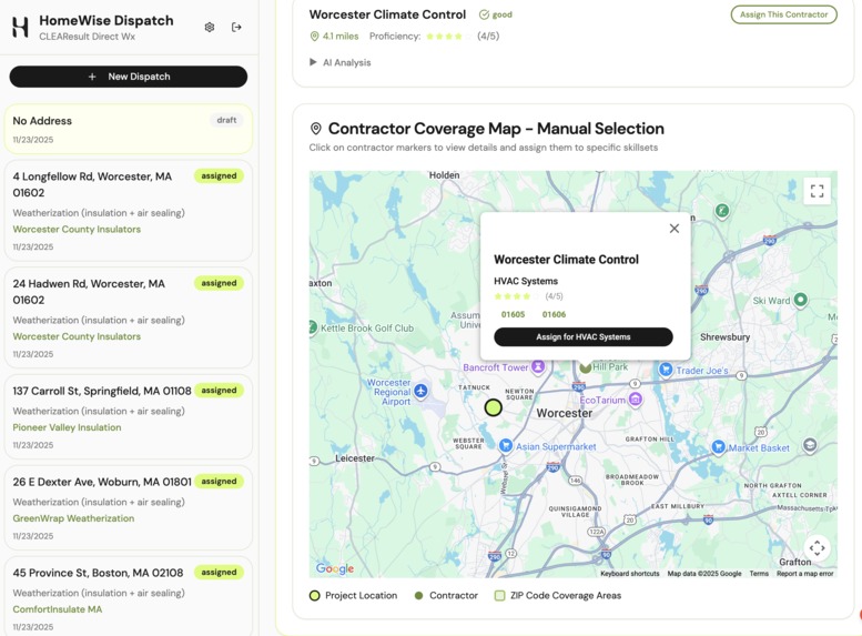 HomeWise Dispatch Engine for Utility Companies – screenshot 1