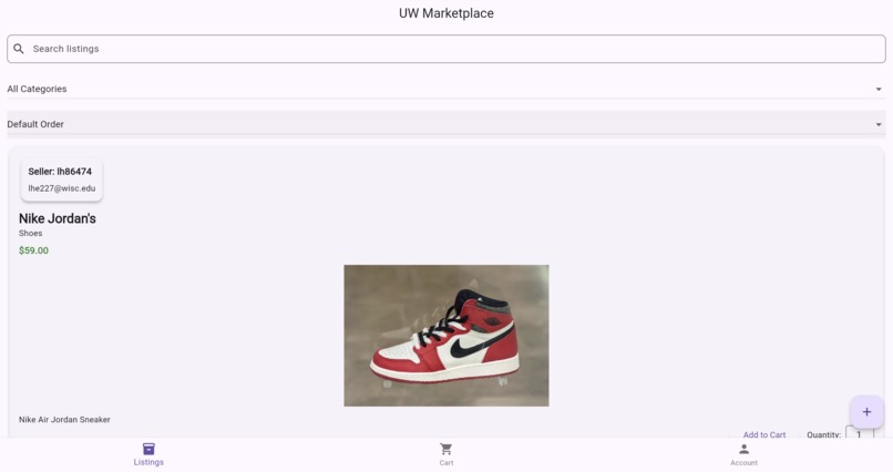 UW Marketplace – screenshot 1