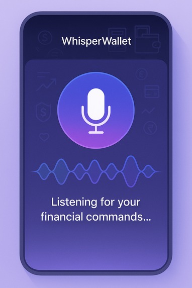 WhisperWallet -The Voice-Only AI Finance Companion – screenshot 1
