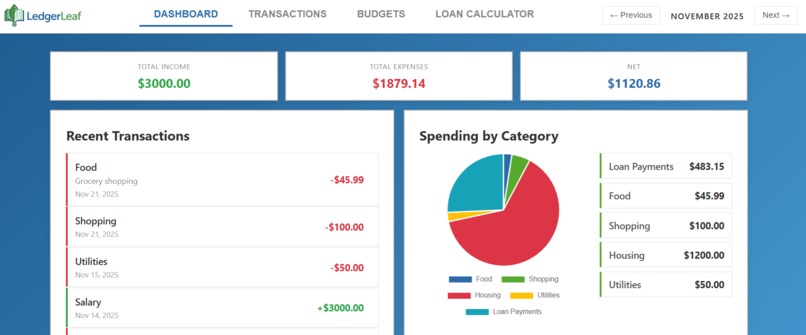 LedgerLeaf – screenshot 1