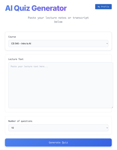 Quiz – screenshot 1