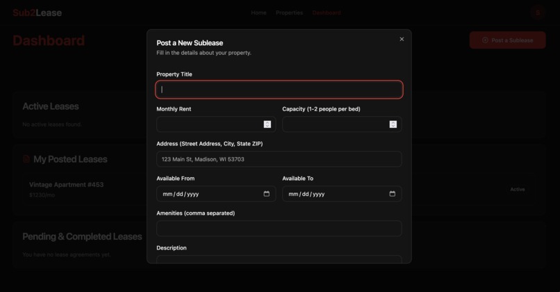 Sub2Lease – screenshot 5