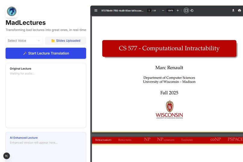 MadLectures – screenshot 2