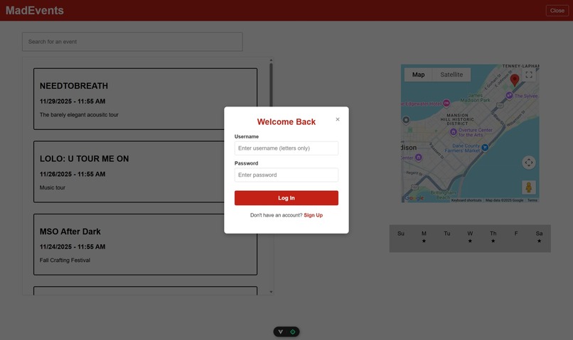 MadEvents – screenshot 1