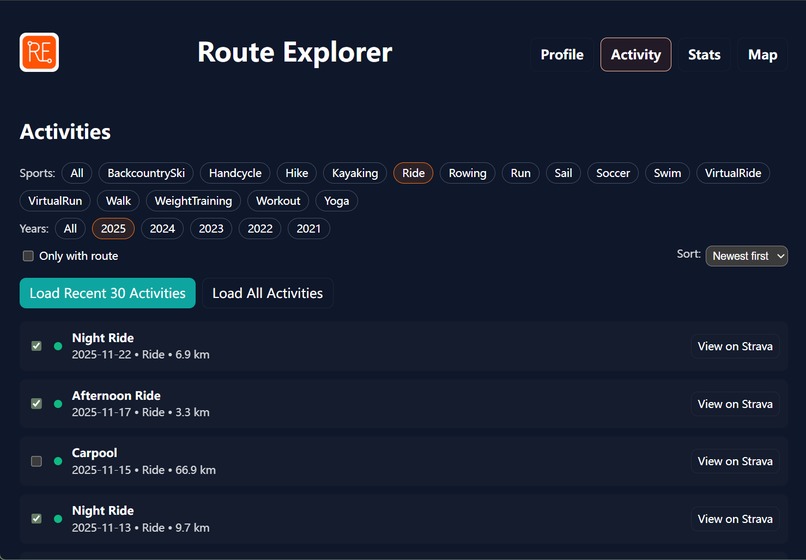 Strava Route Xplore – screenshot 2