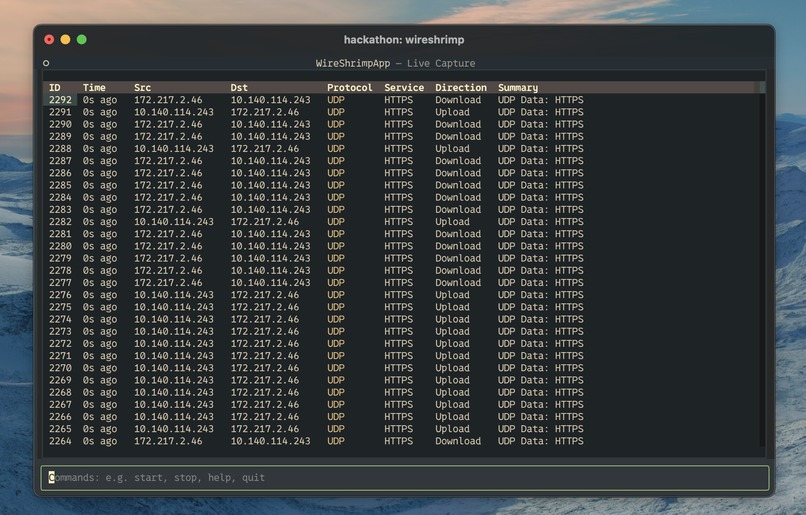 WireShrimp – screenshot 1
