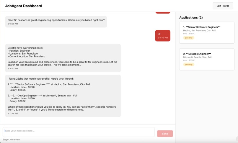 JobAgent – screenshot 2
