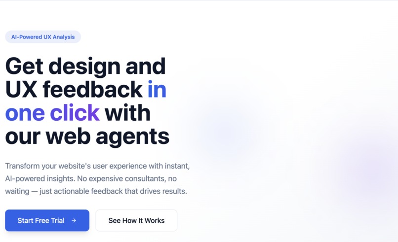 UX AI Web Agent  – screenshot 2