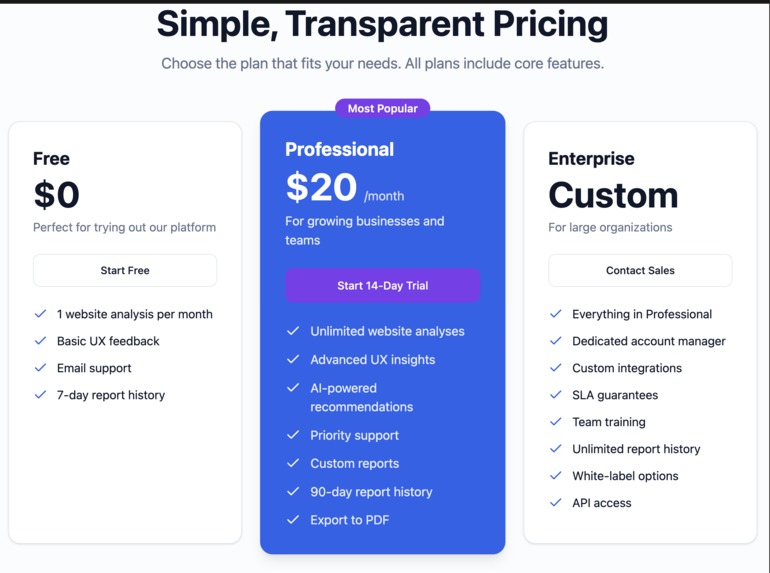 UX AI Web Agent  – screenshot 3