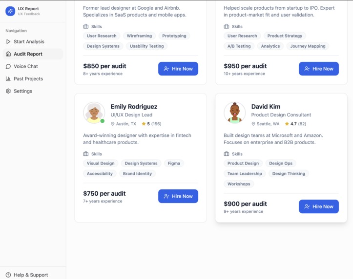 UX AI Web Agent  – screenshot 4