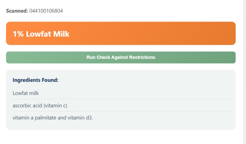 NutriLens – screenshot 3
