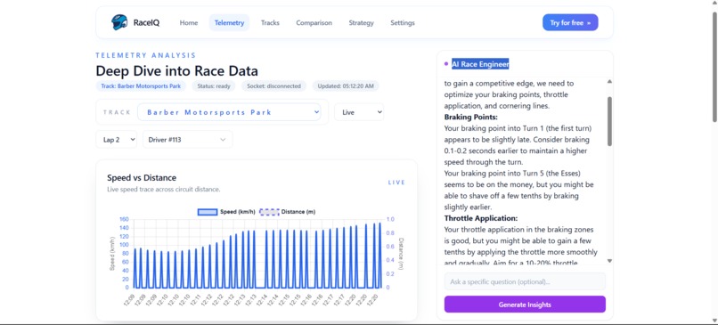 RaceIQ – screenshot 1