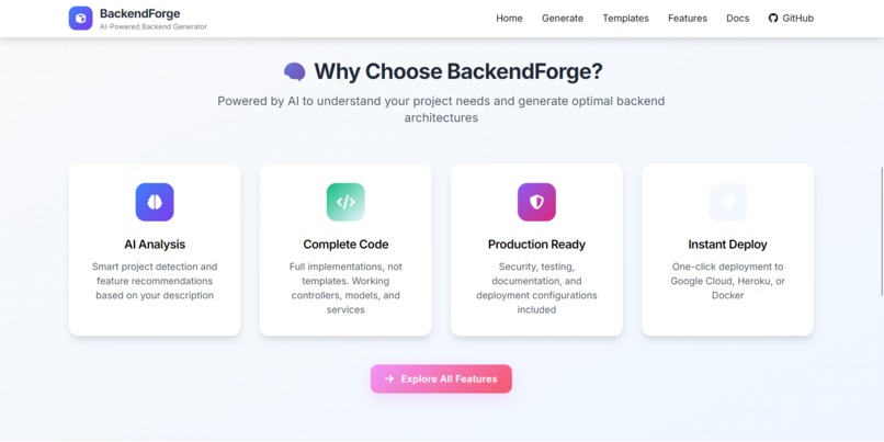 Backend-Forge – screenshot 2