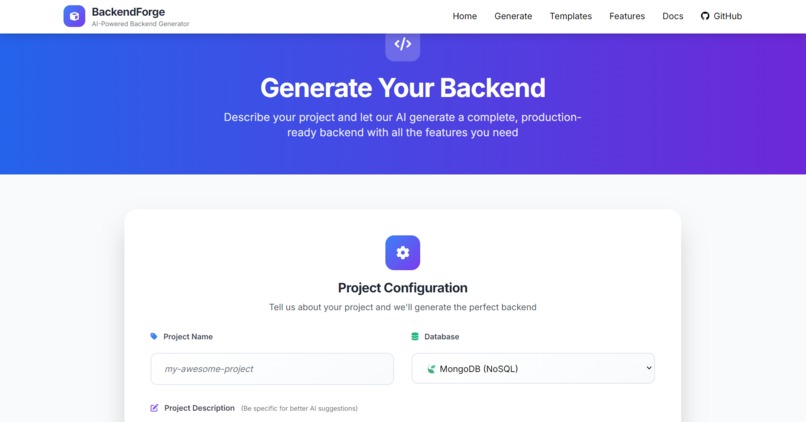 Backend-Forge – screenshot 3