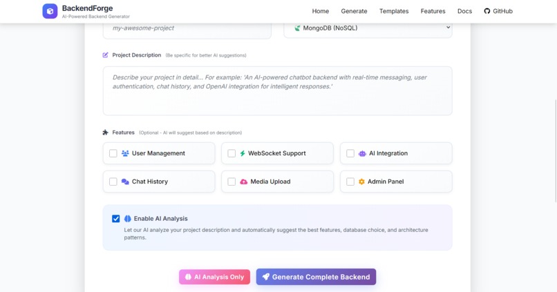 Backend-Forge – screenshot 4