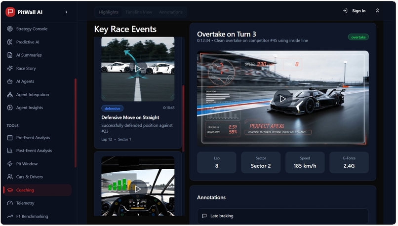 PitWall A.I. Real-Time Race Strategy Intelligence Platform – screenshot 4