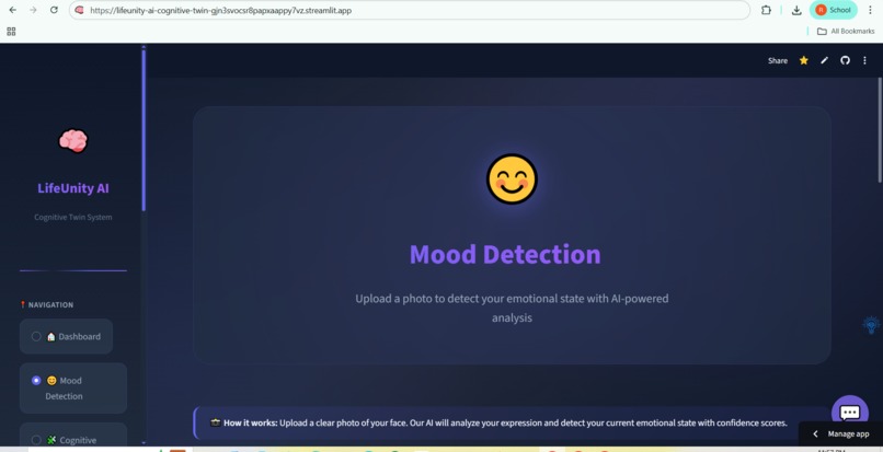 LifeUnity AI Cognitive Twin System – screenshot 2