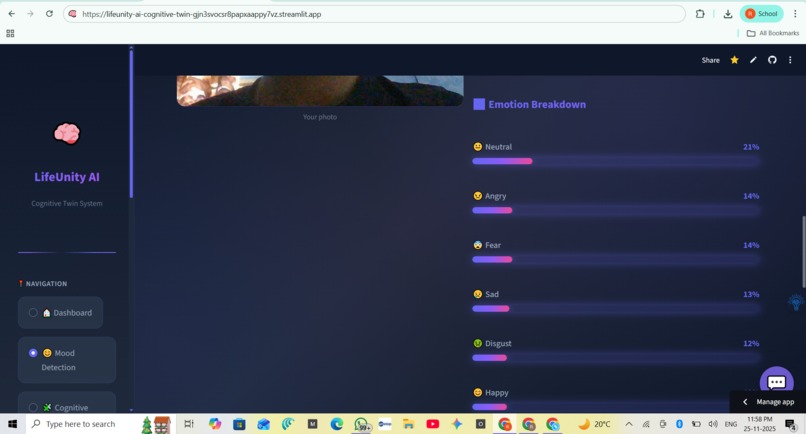 LifeUnity AI Cognitive Twin System – screenshot 4